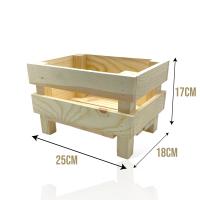 MINOKUA - Caja de Madera Maciza de Pino con Patas 25x18x17cm | Jardinera y Huerto Ecológico - details 1