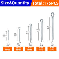 175Pcs Tornillos De Split Platinados De Zinc Tamaños Variados Caja Dura De Acero Fuerte Y Resistente Para Metalworking - details 1