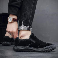 Zapatos De Trabajo Antideslizantes Para Hombre Tenis Casuales De Cuero Slip-on Para Caminar Confort Primavera/Otoño Talla Verdadera - details 12