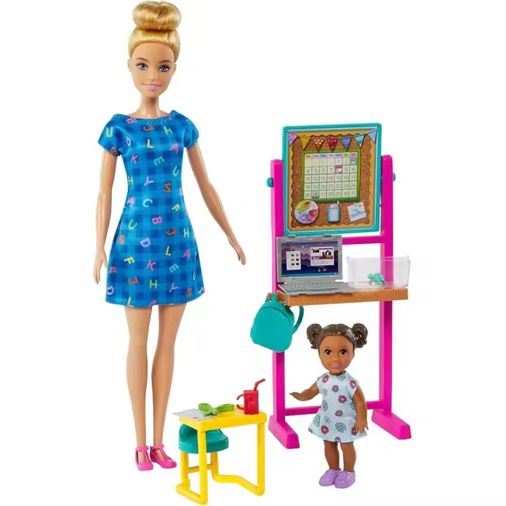 Barbie Tú Puedes ser Profesora de guardería Muñeca Profesiones con Set de Juego Escolar, niña pequeña y Accesorios, Regalo +3 años - 1
