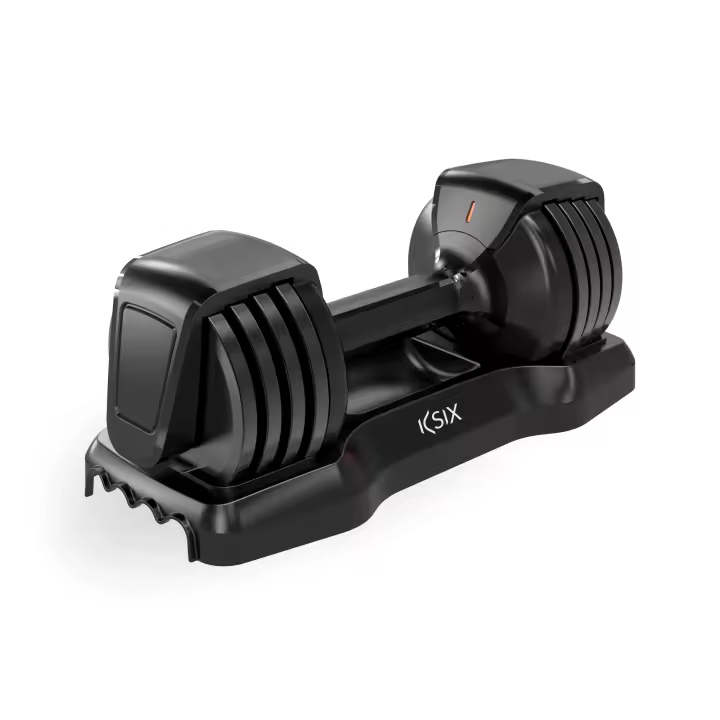 Mancuerna ajustable 11 kg KSIX, Acero Q235, 8 discos incluidos, Agarre ergonómico, Diseño compacto - 1