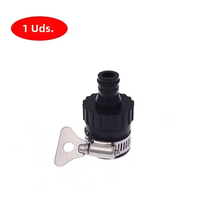 Conector De Riega Jardín Universal Para Grifo Con Diámetro Inferior a 20mm Tubo De Agua De Jardín Y Máquina De Lavar Rápido Material De Goma - 1