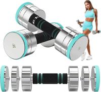 Juego de mancuernas de acero ajustable 2,5 kg 5 kg 7,5 kg 10 kg 15 kg 25 kg Pesas con mango de espuma para hombres y mujeres Home Fitness Pesas - details 0