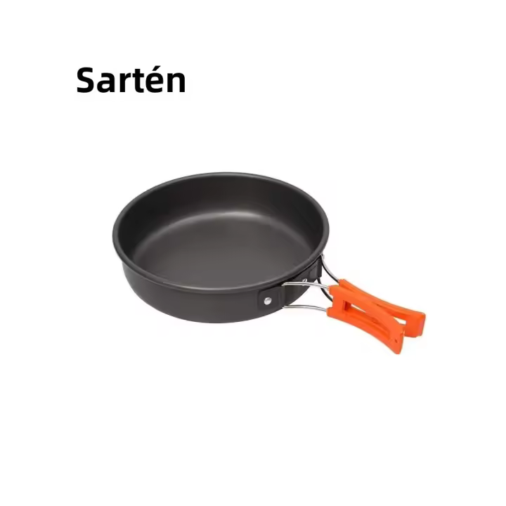 Kit De Cocina Para Camping Y Viajes Set De Cocina Al Aire Libre Equipamiento De Aluminio Olla De Viaje Con Capacidad De 2L Para 2-3 Personas - 1