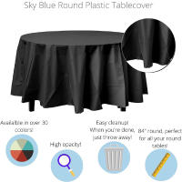 Mantel Desechable PEVA Decorativo De Plástico Sólido En Colores Negro Blanco Rojo 1 Pieza Para Uso Doméstico Exterior Bodas Fiestas Banquete - details 8
