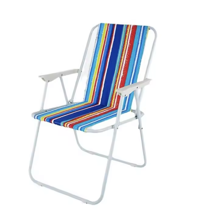 Silla Plegable de Playa Silla de Taburete con Respaldo multifunción portátil Informal al Aire Libre para Patio Camping Pesca Barbacoa - 1