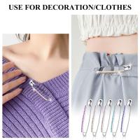 Pins De Seguridad Dorados Con Rhinestones Broches Para Mujer Accesorio Para Ropa Chaqueta Chal Sombrero Clip De Moda - details 2