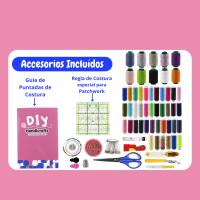 SusggO 140 piezas Costurero con Accesorios y Guia Basica Puntadas Costura. Costurero Completo. Costurero Madera forrado Tela Costura Accesorios Kit Costura para Adultos Costurero Grande Caja Costura Reglas de Costura Patronaje Patchwork - details 1