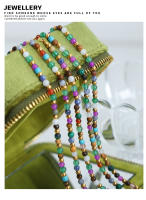 Nuevo Sentido de alto nivel de estil étnico Bohemio Piedra natural Colores combinados pulsera hecha a mano de cuentas Mujer Cien con accesorios - details 8