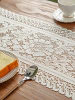 Mantel De Lace Mesh Estilo Retro Americano De Poliéster Para Decoración Del Hogar Adecuado Para Mesas De Comedor Un Pieza - details 5