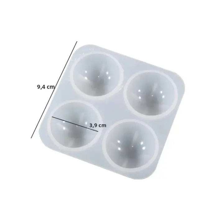 Molde De Silicona Para Resina Epoxy DIY Hemisferio Pendiente De Gemas Joyería Findings Tipo Molde Material De Silicona - 1