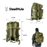 Mochila de Asalto Grande Militar XL 38 Litros HEAVY DUTY, Gran capacidad, Resist Impermeable, Resistente, Táctica Molle Escolar, Bolsa Bandolera para Hombre Mujer Caza Camping,  Verde Oliva, Airsoft , Crossfit, universidad, bolsillo anti robo Viaje Cabina - details 1