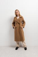 Abrigo cuello solapa para mujer color beige cierre cruzado :  Elabrigo largo de cuello solapa para mujer color beige cierre botones un básico imprescindible en tu armario, que te durará muchos años y que nunca pasará de moda - details 1