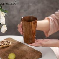 Taza De Té De Madera Hecha a Mano Estilo Japonés Para Café Leche Agua Vino Taza De Bebida Para Cocina Y Barra - details 0
