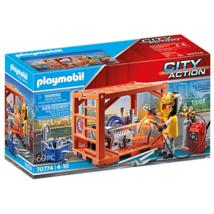 PLAYMOBIL FABRICANTE DE CONTENEDORES, 70774, TIENDA CON LICENCIA OFICIAL - 1