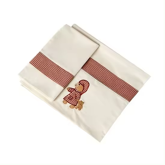 Diseño Sandra Adrubau - Pack Funda Nórdica y Set Sábanas Osito Beige para Cuna 70 Cm - Suave y Cómodo - Fabricado en la UE - 1