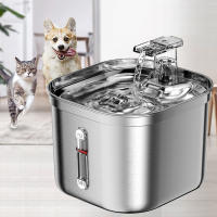 Fuente de acero inoxidable con marca de agua para gatos, dispensador automático de agua, filtro con Sensor, bomba Ultra silenciosa - details 1