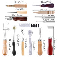 Kit De Trabajo Con Cuero Herramientas De Arte De Cuero Con Agujas De Costura Groover Awl Botones Metálicos Para La Fabricación De Cuero - details 4