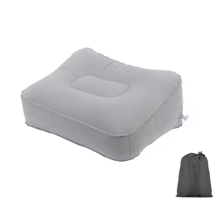Almohada De Pie Inflable Para Viaje Y Oficina Almohada De Descanso Para Pies Con Soporte De Pierna Rectangular De Poliéster 100% - 1
