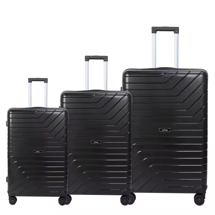 S7 STAR Juego de 3 piezas Maleta PP Resistente 20/24/28 Pulgadas , Equipaje de Mano,Maleta de Cabina Rígida con Cierre de Combinación y 4 Ruedas Dobles 360°,Trolley Resistente Equipaje de Mano Aprobado por Todas las Aerolíneas Seguridad Integrada - 1