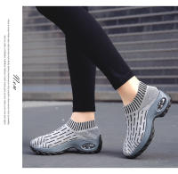Zapatillas Deportivas Casuales Para Mujer 2024 Suela Gruesa Con Almohadilla Aire Tacón Inclinado Zapatos De Moda Para Mamá Zapatos Transpirables Y Elevados - details 12