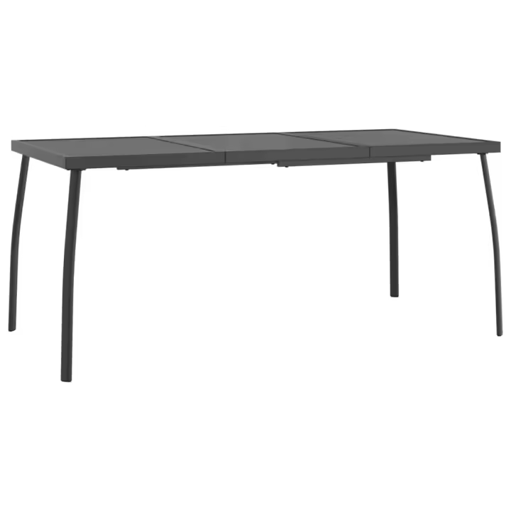 Mesa de Jardín Malla de Maple gris antracita 165x80x72 cm - 1