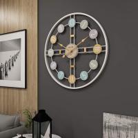 50cm XL Reloj de pared silencioso de metal simple y elegante Reloj de pared forjado N-Blanco - details 2