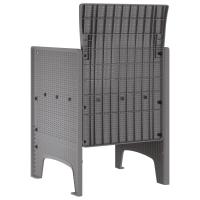 Silla de Jardín vidaXL Conjunto de 2 Gris claro y crema Polipropileno - details 3