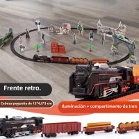 Tren De Ferrocarril Clásico Con Motor De Agua Vapor Para Niños Juguete De Modelo De Simulación Con Caminos De Tren Regalo Educativo Para Niños Mayores De 7 Años - details 1
