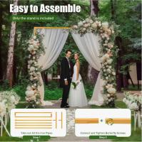 Arches de Mariage, 2Mx2M Support d'arc de Mariage Rectangulaires en Métal Doré, Arche Florale de Jardin, Fond pour Anniversaires, Fêtes d'anniversaire - details 1