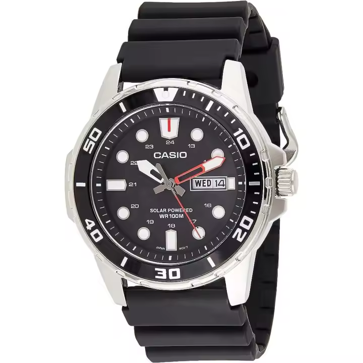 Reloj Buceo Hombre Casio SOLAR MTP-S110-1AV correa goma Casio DIVERS Solar watch nylon band - 1