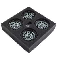 4Pcs Rueda De Aleación De Aluminio CNC 2.2 Con Encaje Para Coche RC 1/10 Axial SCX10 90046 AXI03007 TRX4 VS4-10 Gen8 Rojo Y Negro - details 4