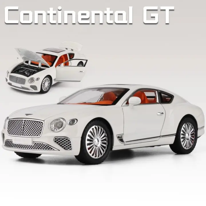Modelo De Coche De Escala 1:24 Continental GT En Aleación Con Función Retroceso Y Luz Sonido Coche Deportivo De Metal Simulación Regalo De Colección Con Chasis Plástico Neumáticos De Goma Tamaño Aproximado 20.5*9*6CM - 1