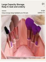 Bolso De Viaje Para Maquillaje Gran Capacidad Portátil De Moda Sencilla Almacenamiento De Cepillos De Maquillaje Y Lápiz De Cejas - details 4