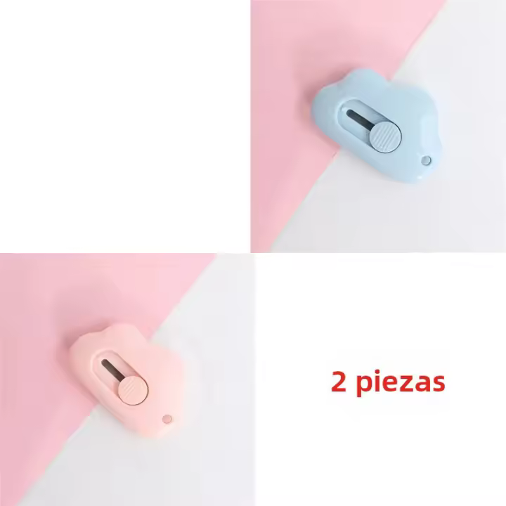 Cuchillo Portátil De Mini Tamaño En Forma De Conejo Y Nube Cortador De Papel Para Oficina Suministros De Corte De Hoja De Acero Inoxidable - 1