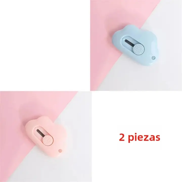 Cuchillo Portátil De Mini Tamaño En Forma De Conejo Y Nube Cortador De Papel Para Oficina Suministros De Corte De Hoja De Acero Inoxidable - 1