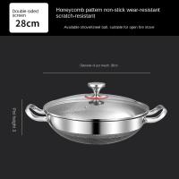 Olla De Acero Inoxidable 304 Con Sello Honecomb Antiadherente Universal Para Estufa De Gas Y Cocreador Sin Tapa - details 8