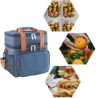 Bolsa De almuerzo de doble capa, Bolsa De almuerzo de gran capacidad, Bolsa de Hielo impermeable de picnics at Aire Libre - details 3