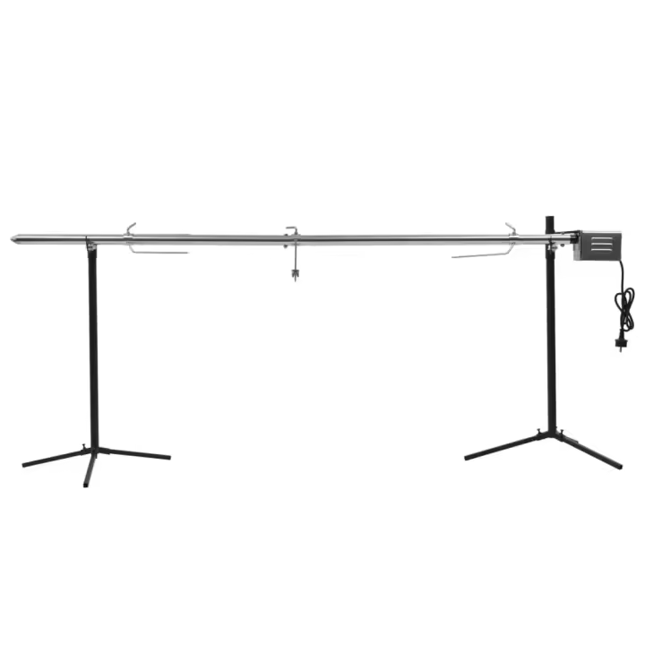 vidaXL Barbacoa grill automática motor acero inoxidable 207x45x81 cm - 1