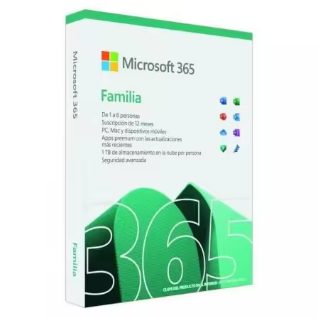 Microsoft Office 365 Familia/ 6 Usuario/ 1 Año/ 5 Dispositivos - 1