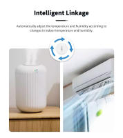 Sensor De Temperatura Y Humedad Inteligente ZigBee Real Tiempo Sensor De Seguridad Termómetro Hygrometer Batería Poderada Con App Tuya Smart Life - details 5