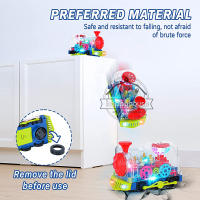Coche De Juguete Transparente Para Niños Con Luz Sonido Y Música Juguete Educativo Para Bebés Coche Eléctrico Con Engranajes Tren Juguetes Para Niños De 0-12 Años - details 3