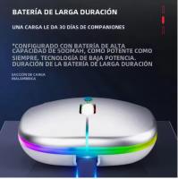 Ratón inalámbrico compatible con Bluetooth, 2,4 GHz, 1600DPI, recargable por USB, Luz RGB, portátil, ordenador portátil, PC, Macbook, Juego - details 3