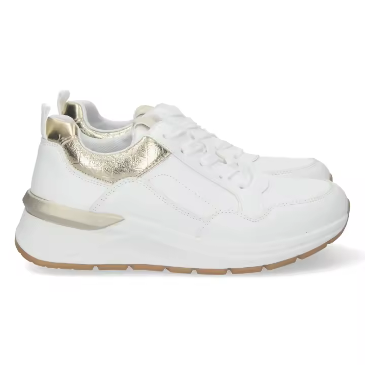 PuntoSalao Zapatillas deportivas diseño dorado mujer color blanco - 1