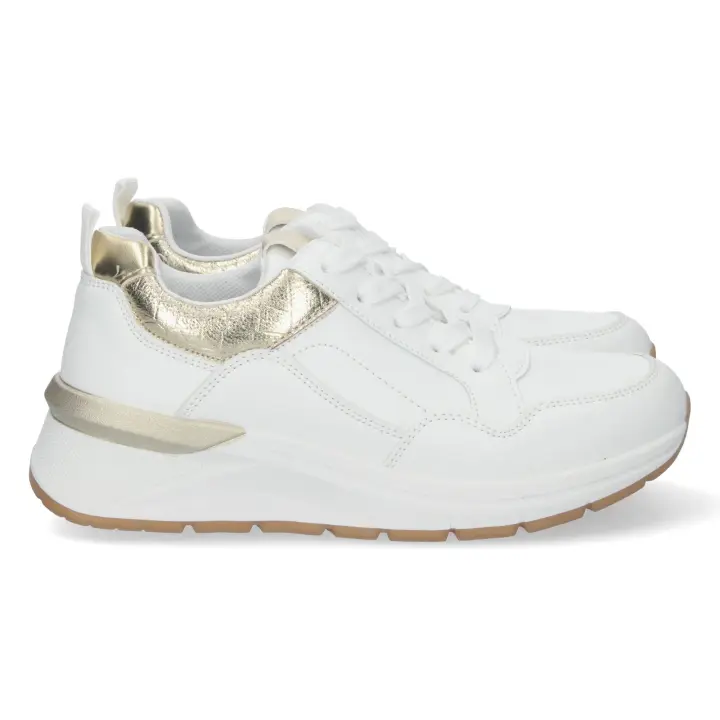 PuntoSalao Zapatillas deportivas diseño dorado mujer color blanco - 1