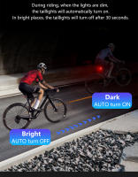 Luz Trasera De Bicicleta Inteligente LED Recargable Impermeable Con Sensor De Freno Automático Luz De Ciclismo Para Asiento Posterior - details 6