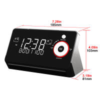 Reloj De Alarma De Lado Con Radio DAB Y FM Luz Nocturna LCD Dimmable Dual Snooze Bluetooth Tipo-C Y Carga USB Estilo Europeo - details 3
