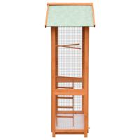 vidaXL Jaula para pájaros madera maciza pino y abeto 125,5x59,5x164 cm - details 3