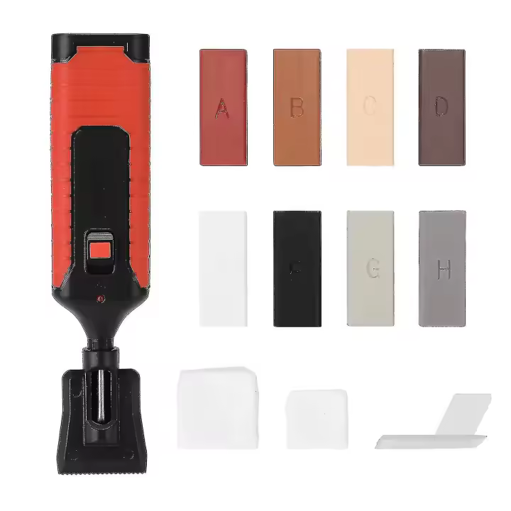 Kit de reparación de azulejos de cerámica de 8 piezas, sistema de cera, reparación de arañazos, relleno de grietas, reparación de superficies de azulejos, reparación de arañazos, solo consumibles - 1