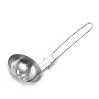 2Pcs Cuchara De Acero Inoxidable Con Mango Largo Y Colapsable Tenedor Para Sopa Utensilio De Servicio Para Camping - details 7